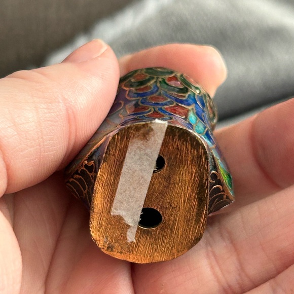 4-$100 Colorful Cloisonné Owl Figurine - Picture 7 of 8